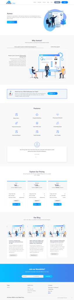 Aureus CRM Website